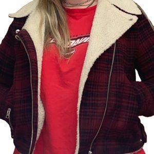 Plaid Sherpa Jacket